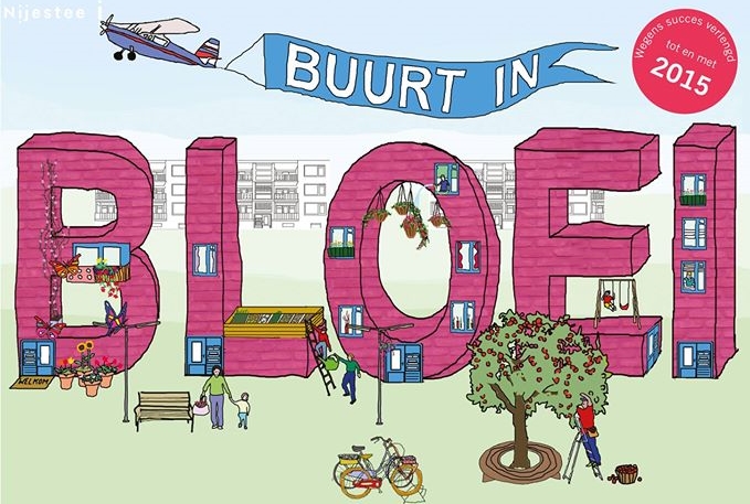 buurt in bloei