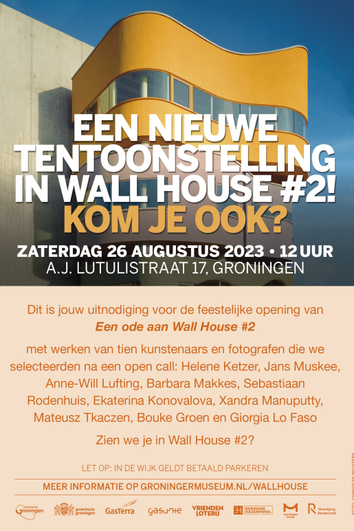 flyer opening expositie Een ode aan het Wall House 2