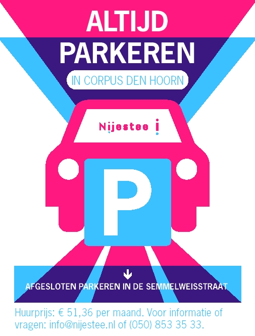 1 HUUR PARKEERGARAGE Semmelweistraat CORPUS flyer